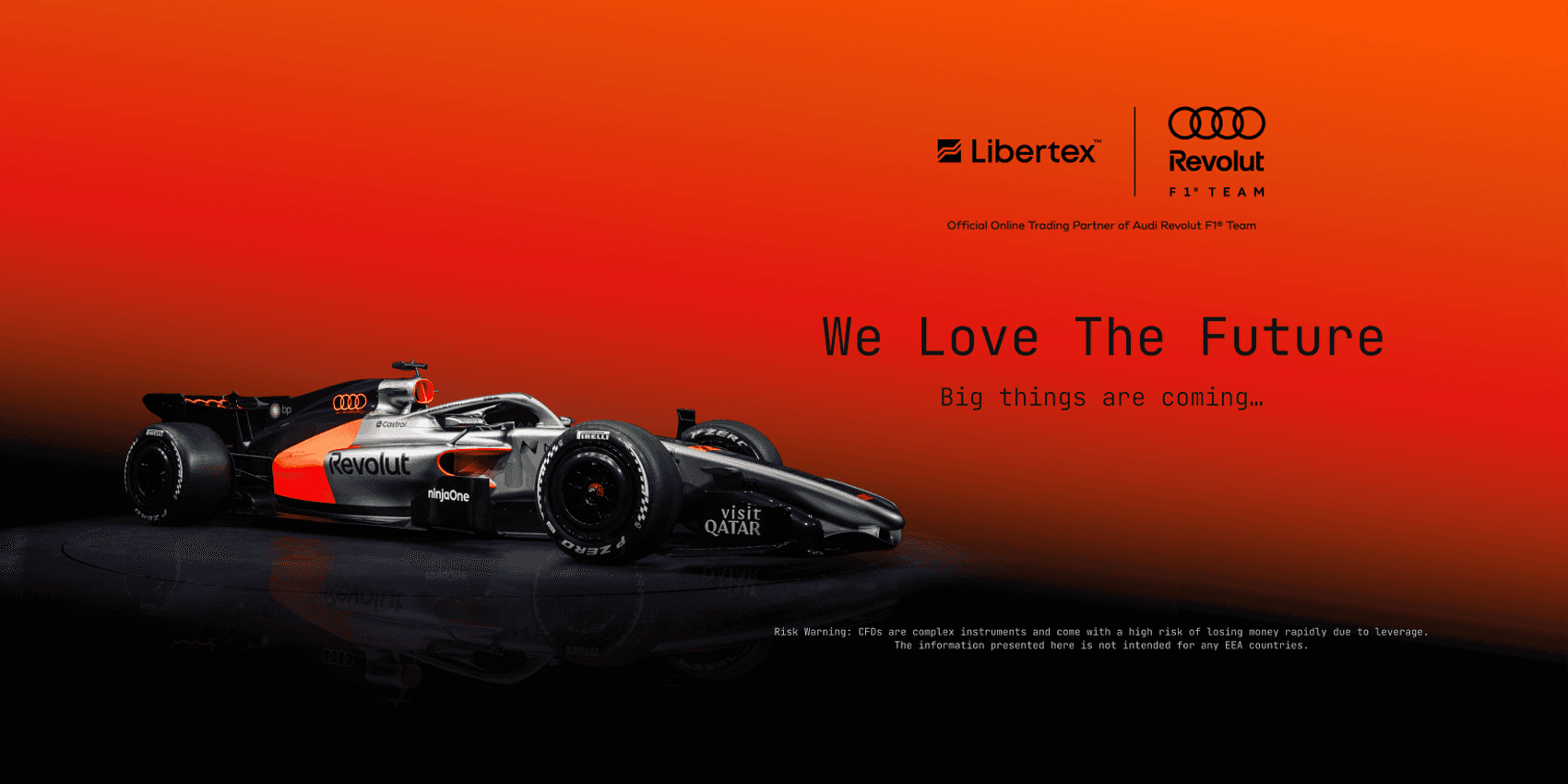 Libertex Audi F1 sponsorship banner
